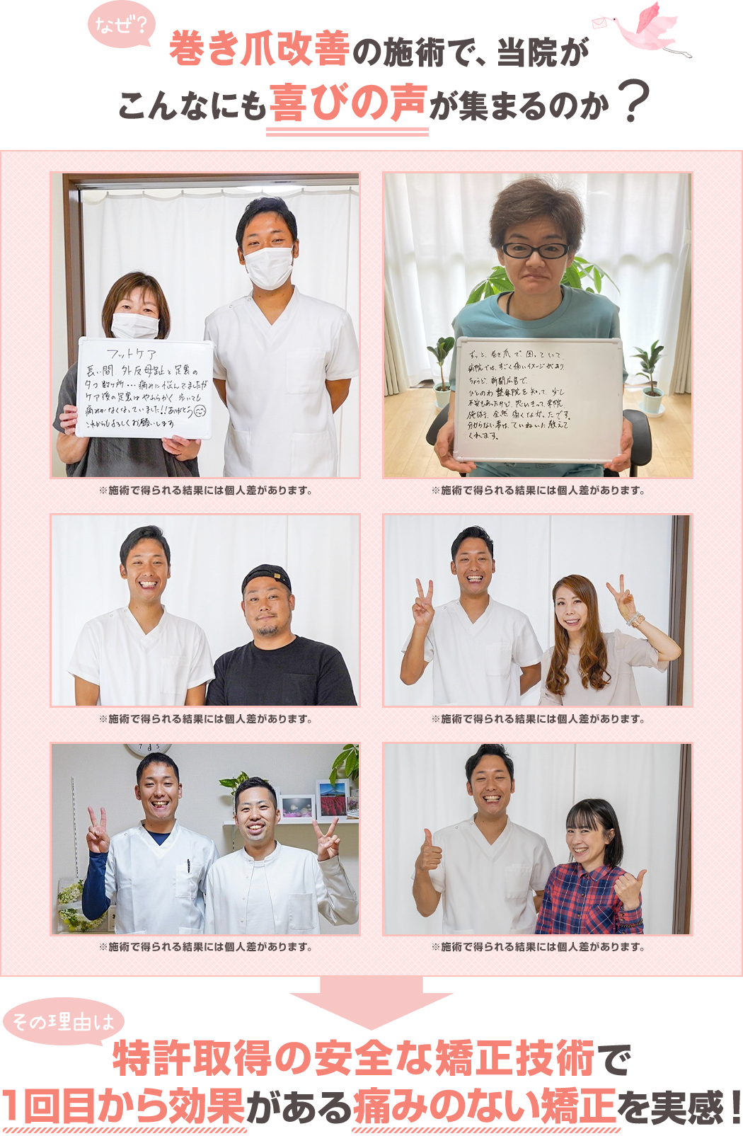 なぜ、巻き爪改善の施術で、当院がこんなにも喜びの声が集まるのか?